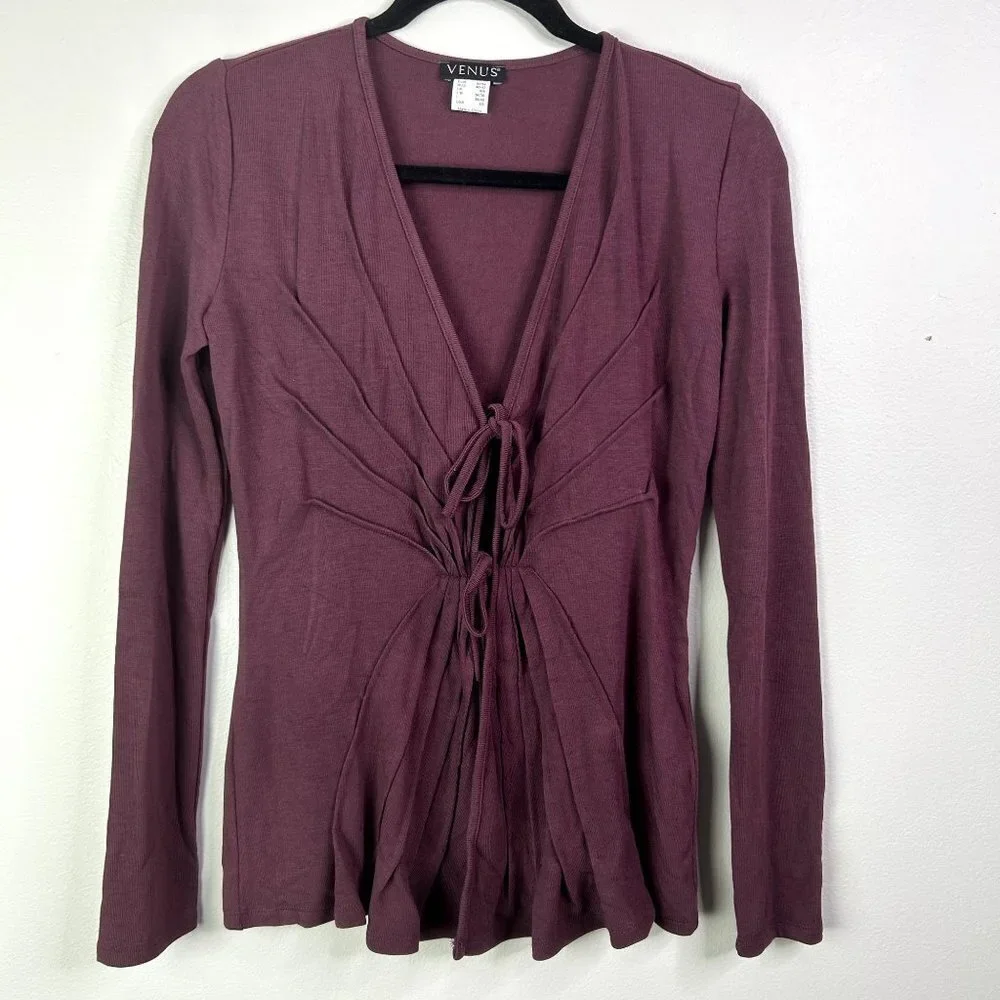 Venus burgundy blouse size XS - Picture 1 of 5